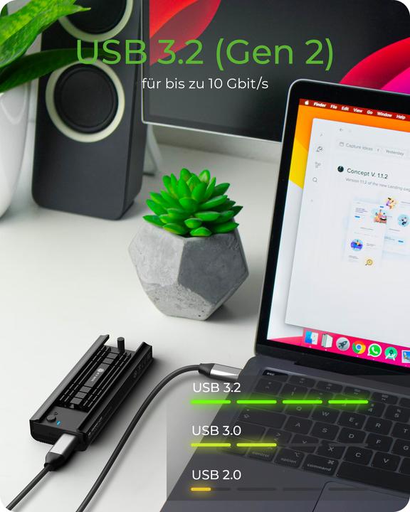 Productafbeelding Icy Box IB-180MC-C31 DockingStation M.2 NVMe&SATA SSD (M.2)