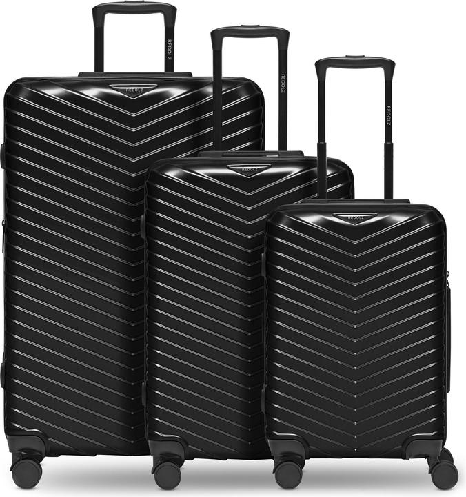 Redolz Essentials 18 4 Rollen Kofferset 3-teilig mit Dehnfalte (226 l, XL (ab 115l))