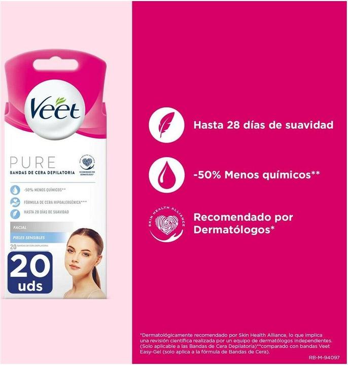 Image du produit Veet C Fria 20h Facial Pure P-Sensible (20 x)