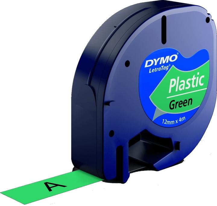 Produktbild Dymo Plastikband Schwarz auf Grün (1.20 cm, Schwarz, Grün)