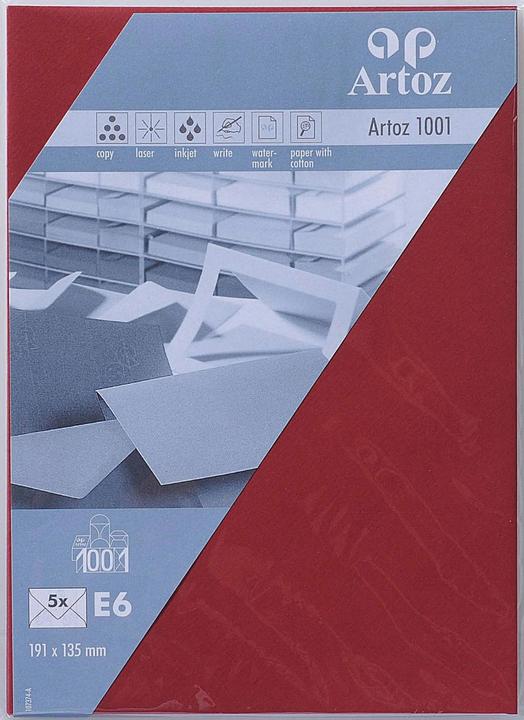 Actual product image Artoz 1001 envelopes wine red (E6, 5 x)