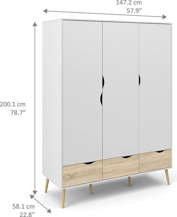 Produktbild Ebuy24 Kleiderschrank Napoli (200 x 147 x 58 cm)