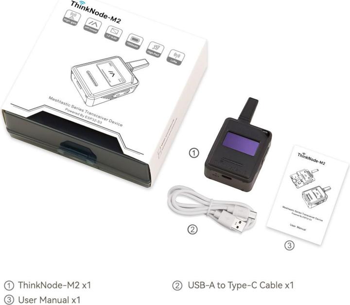 Actual product image Elecrow ThinkNode M2 Meshtastic mit OLED Display