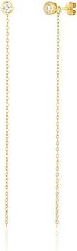 JVD Long gold plated 2in1 earrings with zircon SVLE1848X75GO00