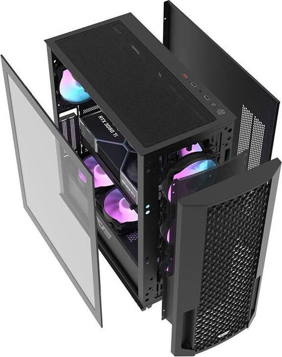 Actual product image Darkflash Tech Computer case DF2100 4 ARGB fans (black) (E-ATX)