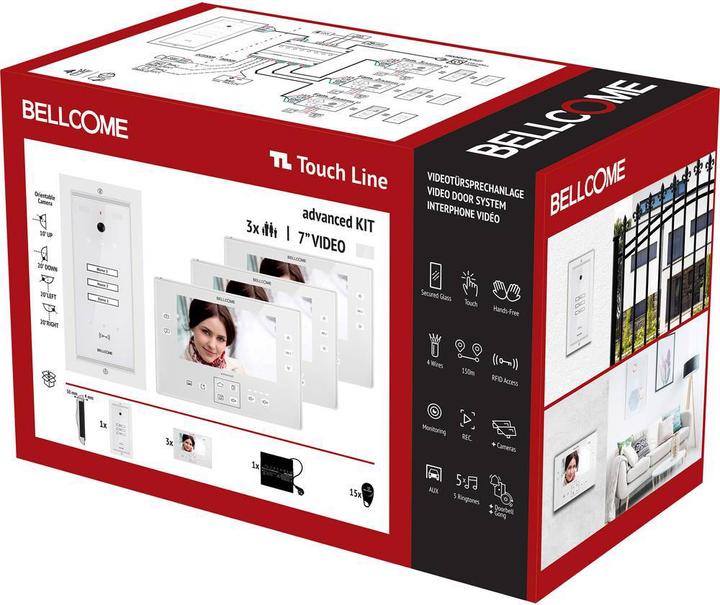 Produktbild Bellcome Video Türsprechanlage d 7" Kit 3 Familie (Kabelgebunden)