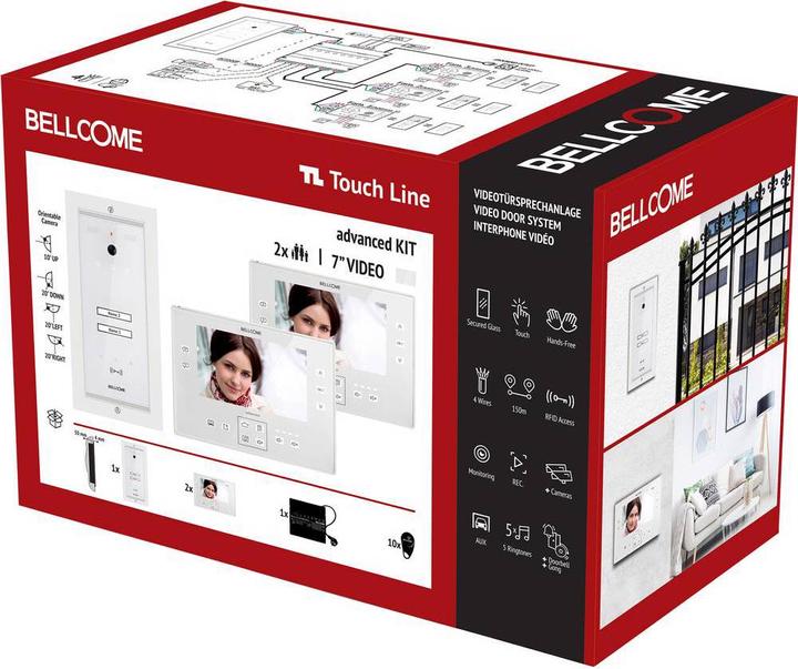 Produktbild Bellcome Video Türsprechanlage d 7" Kit 2 Familie (Kabelgebunden)