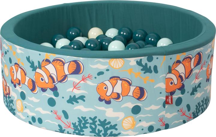 Knorrtoys Bällebad soft - "Clownfisch" - 150 balls beige/light mint/dark sea