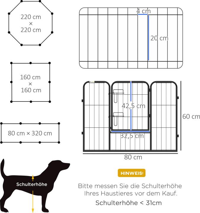 Produktbild PawHut Welpenauslauf