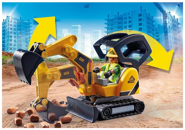 Produktbild Playmobil Minibagger mit Bauteil (70443, Playmobil City Action)