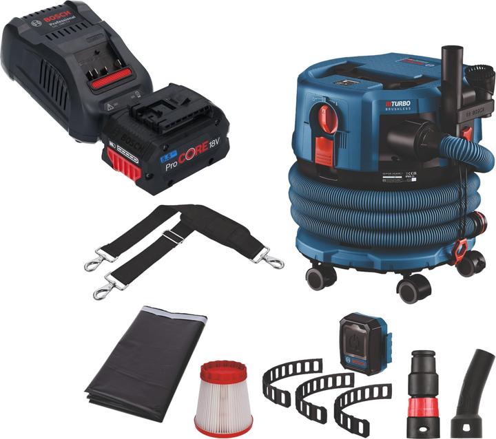 Produktbild Bosch Professional Bosch GAS 18V-12 MC Professional Akku Staubsauger BITURBO Brushless + 1x ProCore Akku 5,5 Ah + (Nass-Trockensauger)