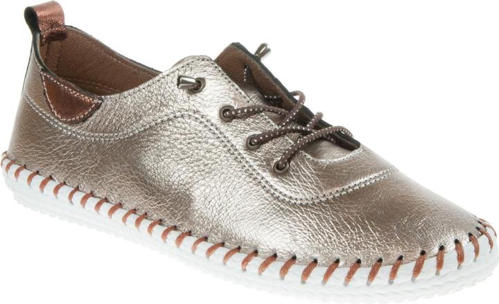 Lunar Leinenschuhe St Ives Metallic Leder