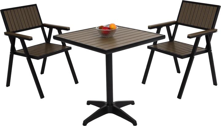 Produktbild JOHN316 2er-Set Gartenstuhl + Gartentisch (184 cm)