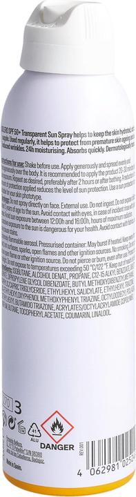 Valori nutrizionali e ingredienti Solero Transparent Sonnensp SPF50+ 150ml (Spray solare, SPF 50+, 200 ml)