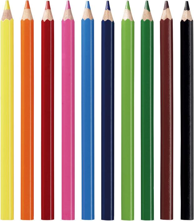 Actual product image Herlitz Coloured pencils Jumbo box of 10 (Assorted colours, 10 x)