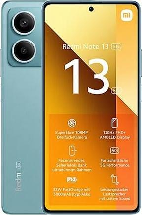 Actual product image Xiaomi Redmi Note 13 5G (128 GB, Ocean Teal, 6.67", Hybrid Dual SIM, 100 Mpx, 5G)