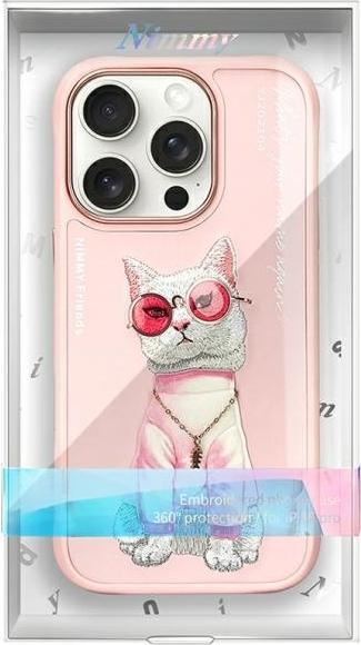 Produktbild Nimmy case iPhone 16 Pro 6.3" pink Glasses Cool Cat (Apple iPhone 16 Pro)