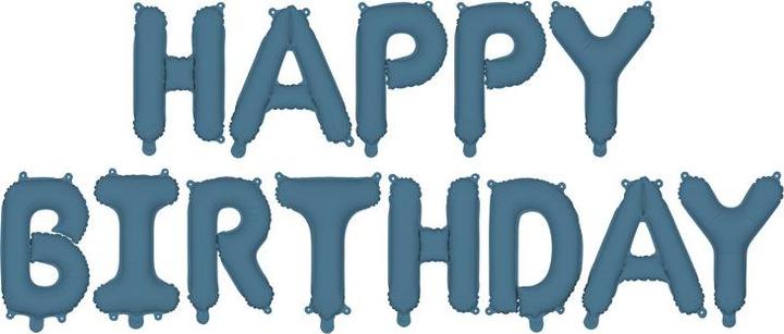 Productafbeelding Partydeco Guirlande de ballons "Joyeux Anniversaire" Bleu Marine