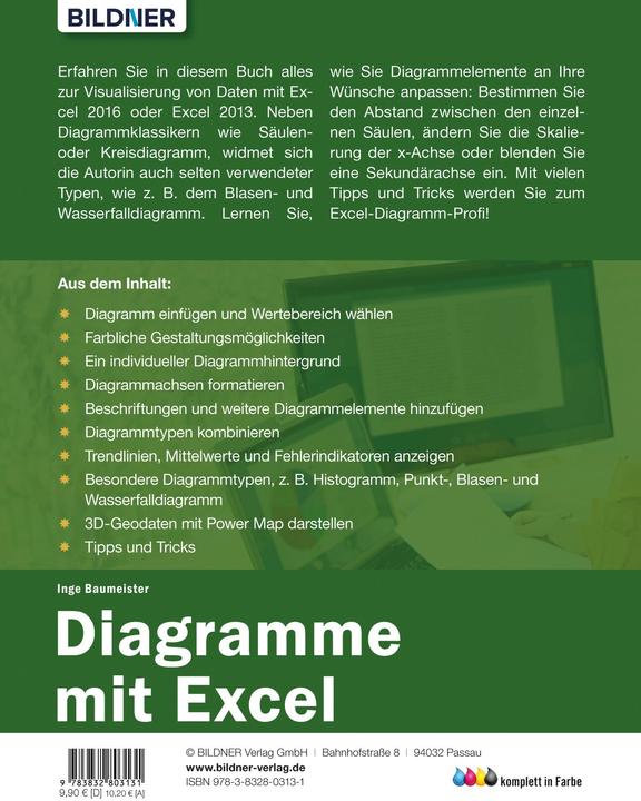 Produktbild Diagramme mit Excel 2016 (Deutsch, Inge Baumeister, 2018)