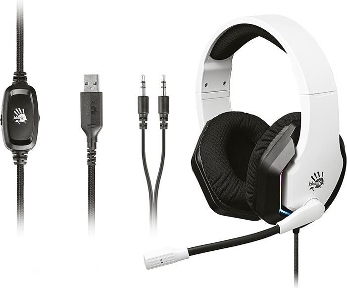 A4Tech Bloody G260p USB+AUX3.5 białe (Cable)