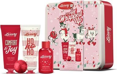 Grace Cole Körperpflege-Geschenkset in einer Dose - Weihnachtssüssigkeiten Kakao & Vanille 4 Stück (Körperpflegeset)