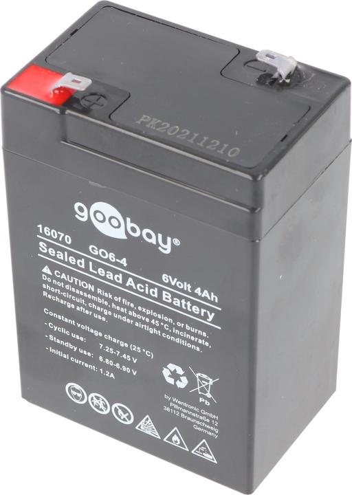 Image du produit Goobay Batterie GO6-4, BattG (6 V, 4 Ah)