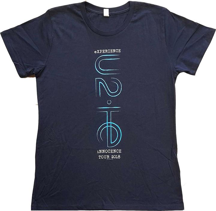 Immagine prodotto Universal Textiles Maglietta in cotone con stampa posteriore delle date del tour 2018 di I+E Donna/Ladies (L)