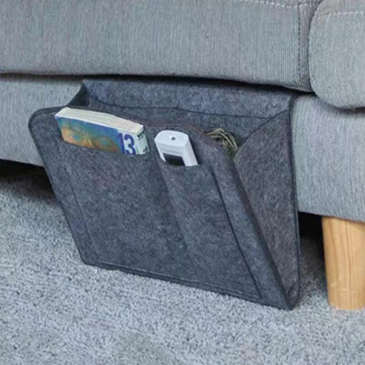 Produktbild Alopini 1pc Filz Nachttisch Lagerung Tasche Beutel hängen Lagerung Veranstalter Bett Halter Taschen