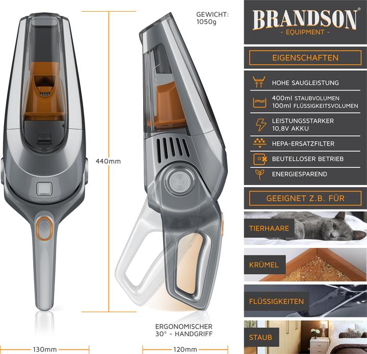 Image du produit Brandson Aspirateur à main à batterie 70 W