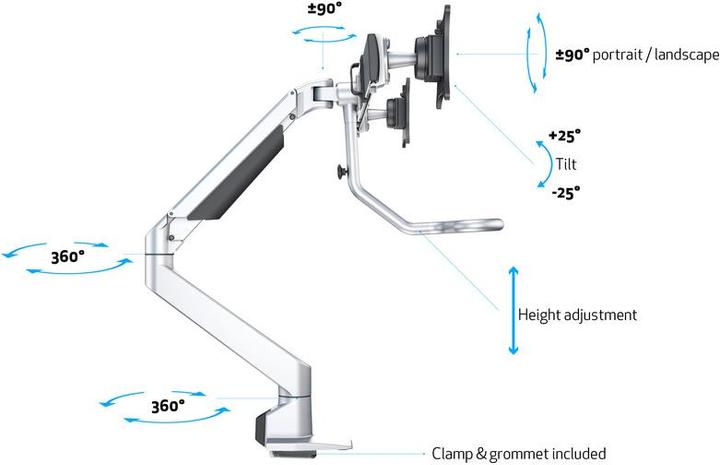 Immagine prodotto Multibrackets MB Braccio di sollevamento a gas HD (Tavolo, 32")
