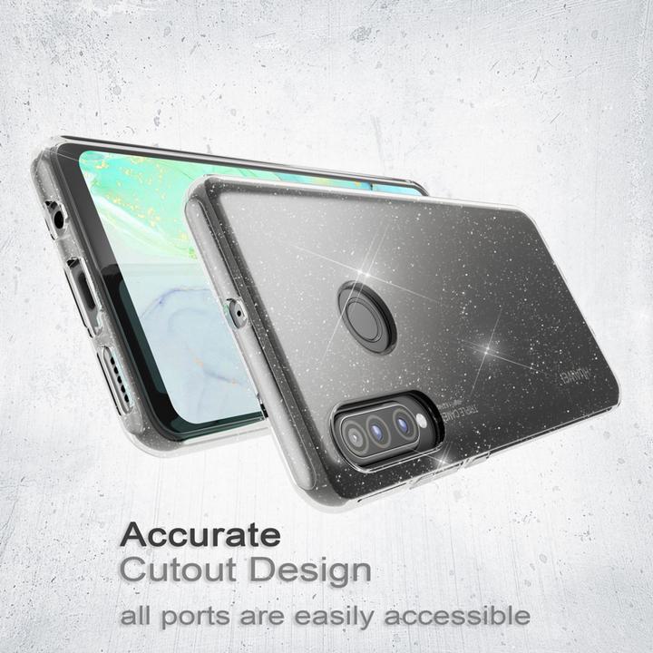 Immagine prodotto Nalia Copertura in silicone trasparente con glitter (Huawei P30 Lite)