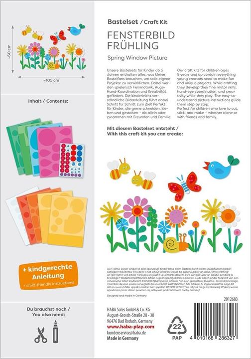 Produktbild Haba Bastelset - Fensterbild Frühling