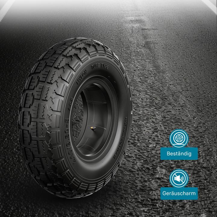 Actual product image Wiltec Tyre for lawn mower 11x4.10/3.50-5 4pr with innner tube and curved valve stem garden tractor (Lawn tractor, Garden machinery spare parts)