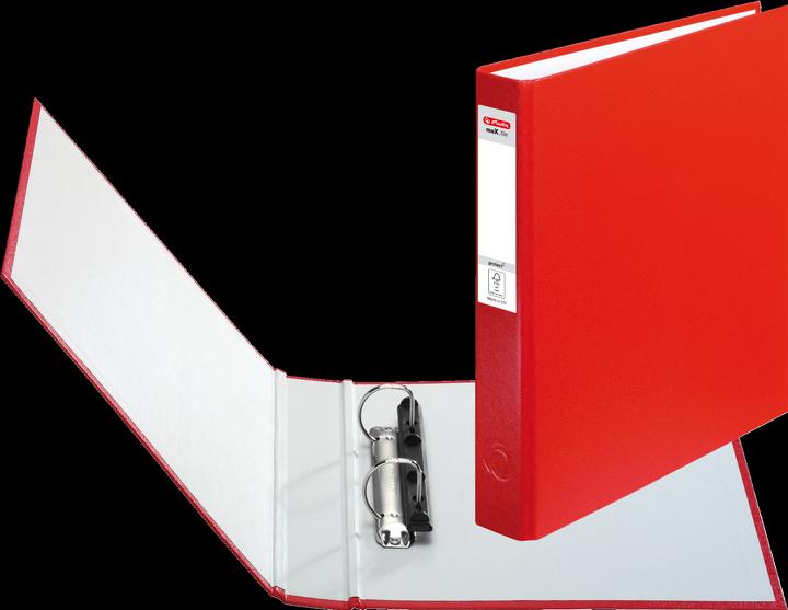Produktbild Herlitz Ringbuch maX.file protect, A5, 2-Ring-Mechanik, rot (A5, 40 mm, 1 Stück)