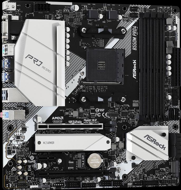 Productafbeelding AsRock B550M Pro4 (AM4, AMD B550, mATX)