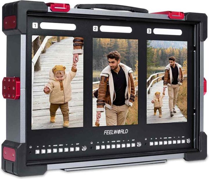 Actual product image Feelworld PS101 Triple 10.1 inch Vertical Display Monitor (10.10")