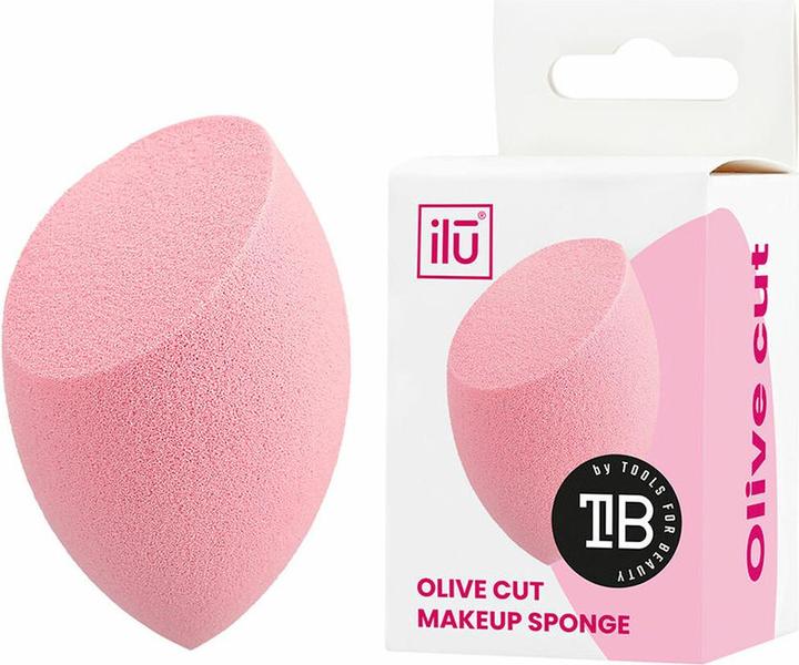 Image du produit Tools for Beauty T4B ILU Olive Shaped Makeup Sponge for Foundation, Concealer and Powder (Pink) (Éponge de
