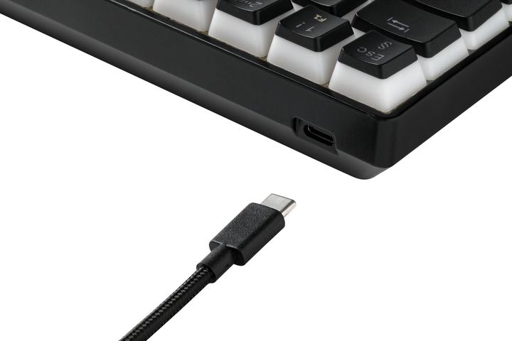 Actual product image Deltaco DK475 Mechanical 60% Keyboard, Pudding Keycaps, Hot swap (CH, Cable)