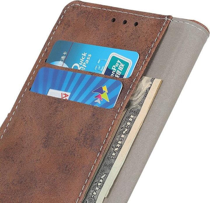 Actual product image Cover-Discount Galaxy A21s - Vintage case suede look brown (Samsung Galaxy A21s)