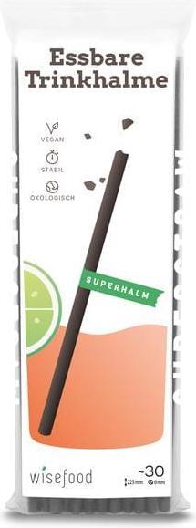 Produktbild Wisefood Strohhalme Superhalm 30 Stück, Schwarz (30 x)