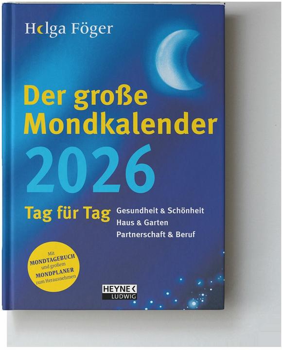Actual product image Heyne Ludwig The big lunar calendar 2026 (17 x 24 cm, Hardcover, German)