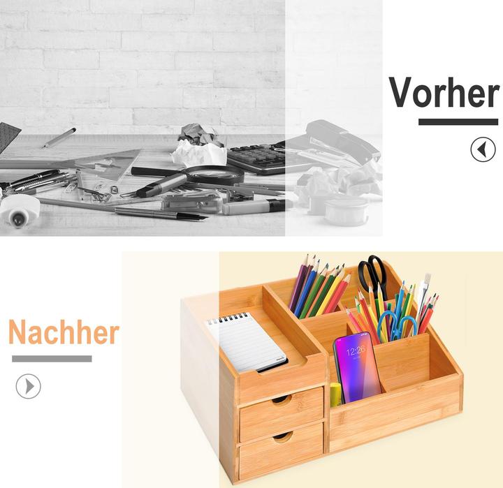 Produktbild Homcom Schreibtischorganizer mit 2 Schubladen
