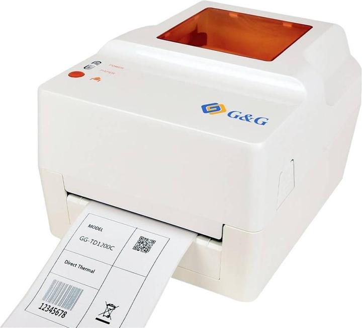 Produktbild G&G GG-TD1200C-BK-USB Etiketten-Drucker Thermodirekt, Thermotransfer 203 x 203 dpi Etikettenbreite (203 dpi)