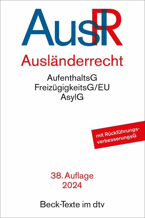Produktbild Ausländerrecht (Deutsch, Klaus Dienelt, 2024)