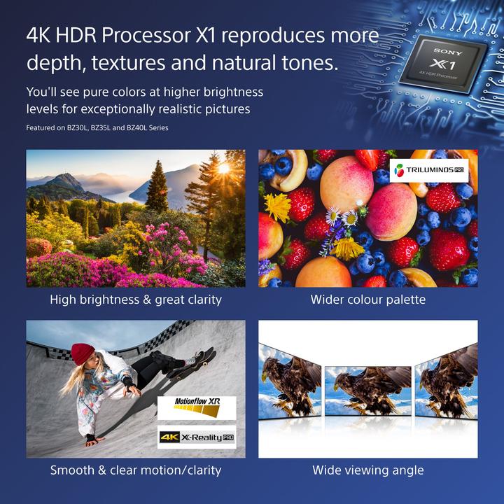 Produktbild Sony 55" Pro BRAVIA LCD 440nit w/BRAVIA SV (3840 x 2160 Pixel, 55")