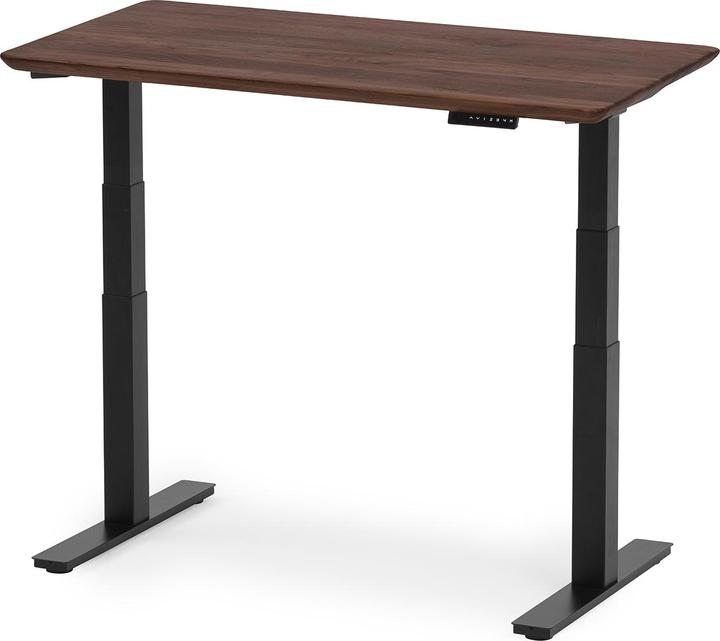 Immagine prodotto Oakywood Tavolo di legno per scrivania in piedi con regolazione dell'altezza - Legno massiccio - Noce / 160x8 (160 x 80 cm)
