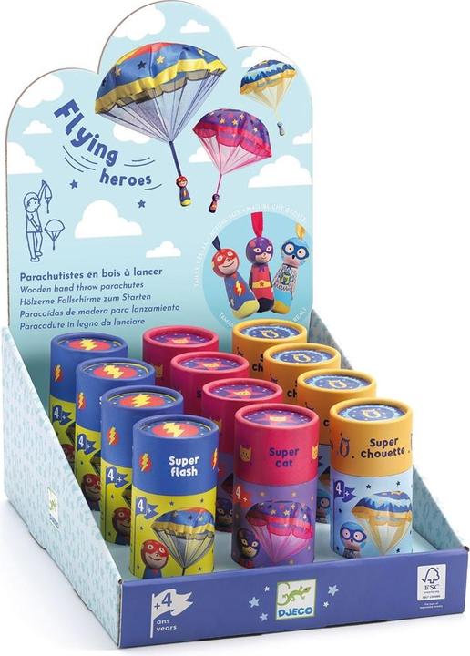 Produktbild Djeco Fallschirmspringer Superhelden