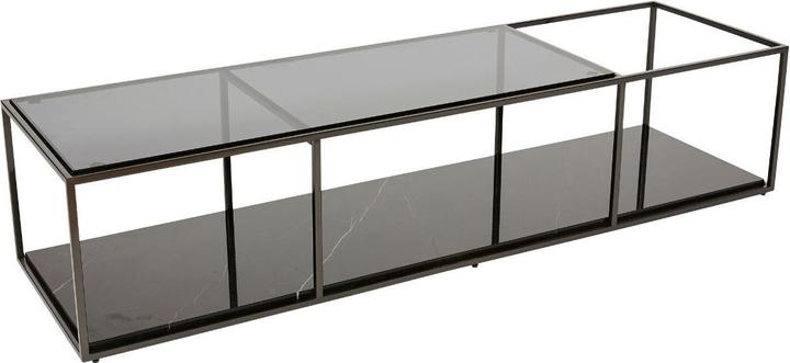 Image du produit Universal Textiles Table basse en verre L 140 cm x H 40 cm - BALTHAZAR (140 x 40 x 30 cm)