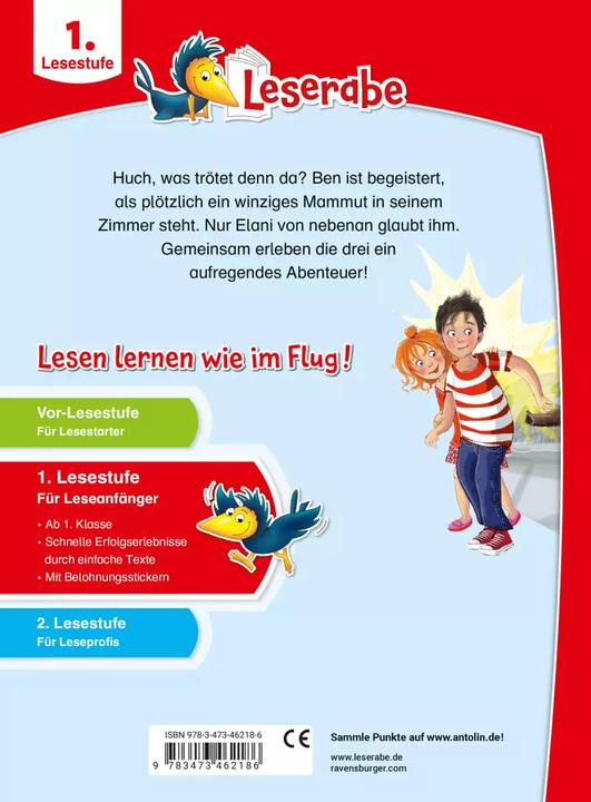 Produktbild Ravensburger Leserabe - 1. Lesestufe: Ein Mammut unterm Bett (Deutsch, Judith Allert, 2023)