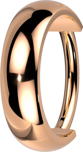 Image du produit Star Piercing Micro anneau segment pliable or rose large arrondi (Titane G23)